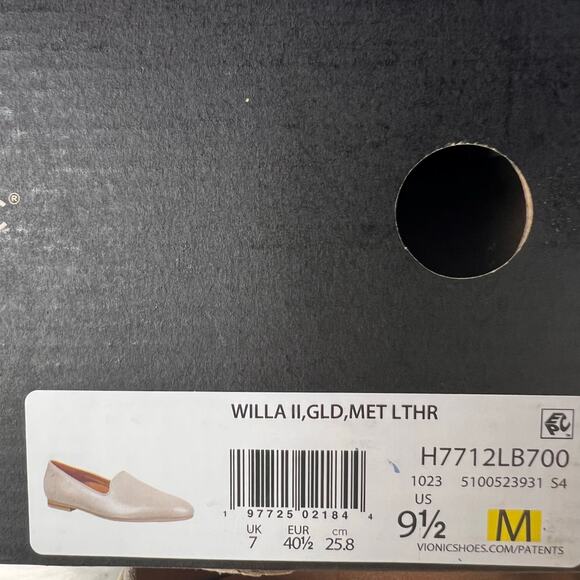 Vionic Willa II Slip-on Leather Slip On Flat Metallic Gold Women's 9.5M - Picture 10 of 10